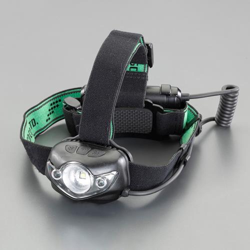 エスコ EA758RX-810D [単3x3本] ヘッドライト/LED(充電池セット) 1セット （ご注文単位1セット）【直送品】