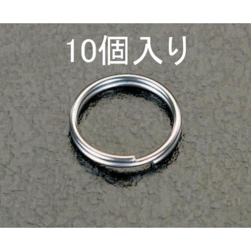 エスコ EA638DP-4 1.0x12mm2重リング(ステンレス製/10個) 1個(ご注文単位1個)【直送品】