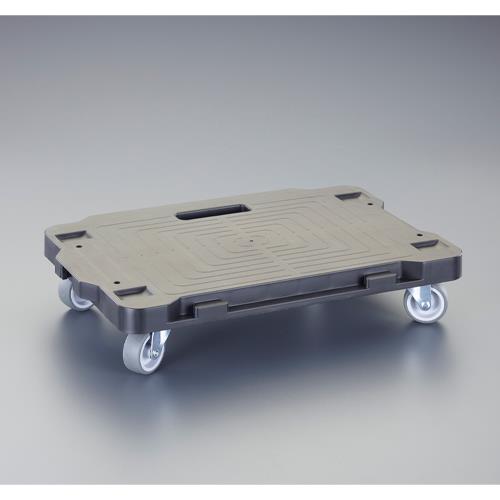 エスコ EA520AC-51 421x281mm/ 100kg ドーリー(連結式/黒) 1台 (ご注文単位1台)【直送品】