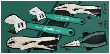 エスコ EA687YA-26A モンキーレンチ&プライヤーセット(トレー入) 1セット (ご注文単位1セット)【直送品】