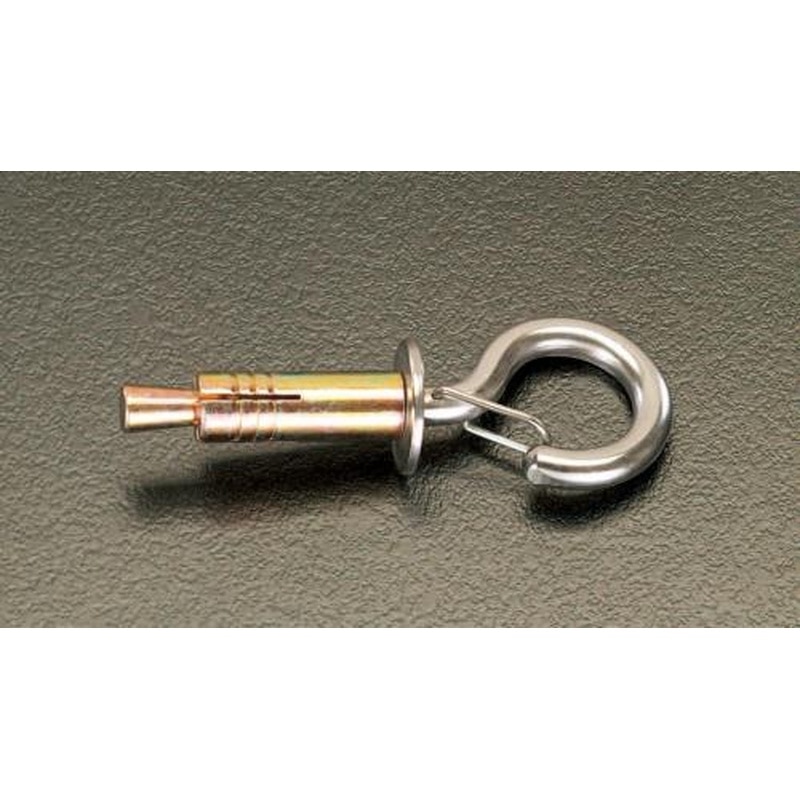 エスコ EA638MG-21 M6フック/アンカー付(ステンレス/スチール製) 1個（ご注文単位1個）【直送品】