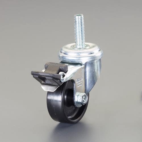 エスコ EA986HV-12 75mm/M10 キャスター(自在金具・ブレーキ付) 1個 (ご注文単位1個)【直送品】