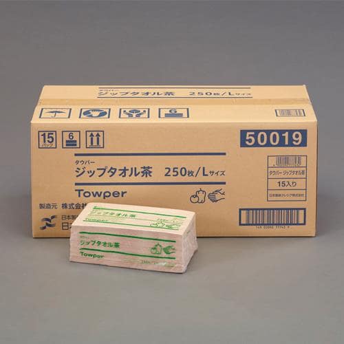 エスコ EA929AZ-32B 250x250mm ハンドタオル(250枚/12パック) 1箱 (ご注文単位1箱)【直送品】