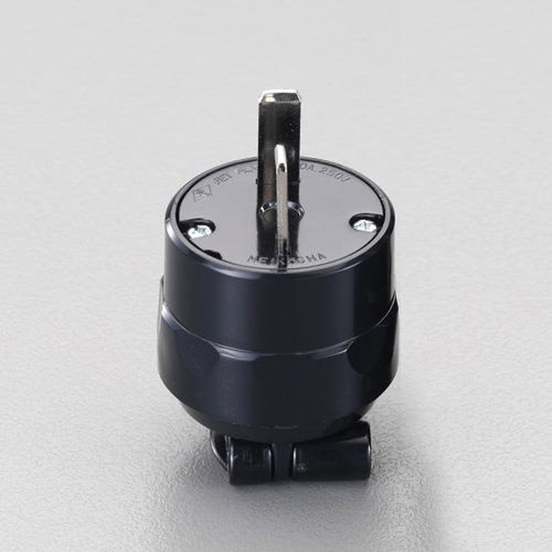エスコ EA940BE-1 AC250V/20Aプラグ(2P) 1個(ご注文単位1個)【直送品】