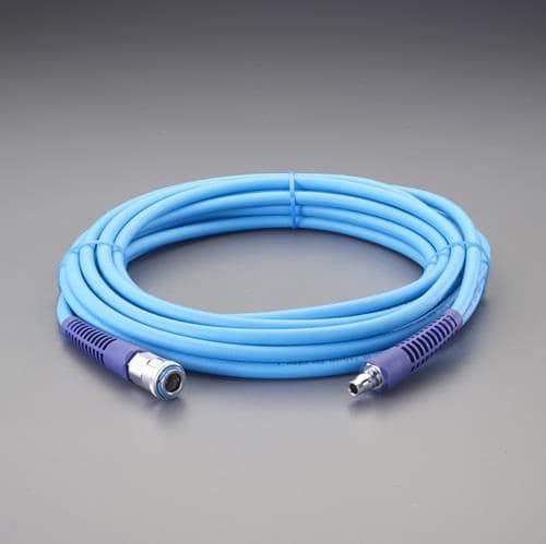 エスコ EA125CG-210 6.5x10mm/10m 耐低温エアーホース(カプラー付/PVC) 1巻 (ご注文単位1巻)【直送品】