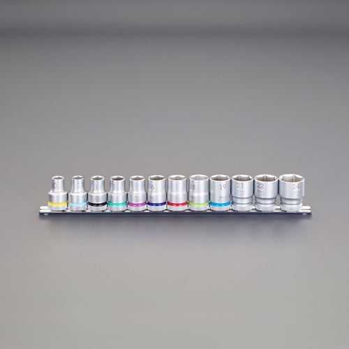 エスコ EA617AM-1A 1/2DR ソケットセット(ZYKLOP) 1セット (ご注文単位1セット)【直送品】