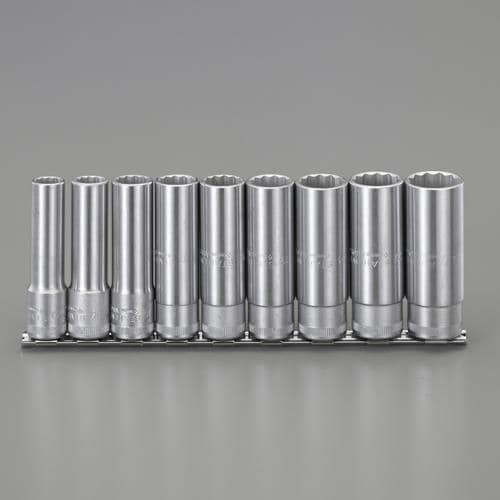 エスコ EA617ZE-1A 1/2DR/9個組 ディープソケットセット 1セット (ご注文単位1セット)【直送品】