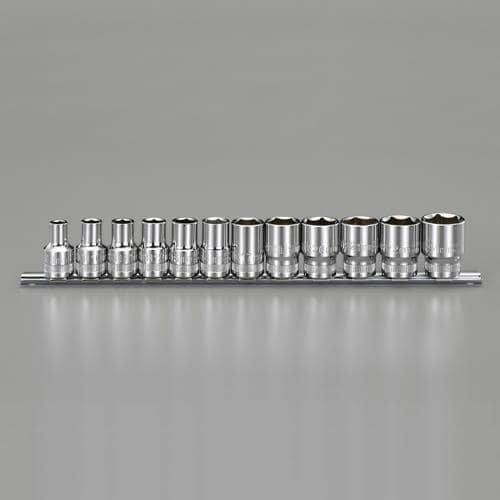 エスコ EA687CS-2 1/2DR/8-24mm ソケットセット 1セット (ご注文単位1セット)【直送品】