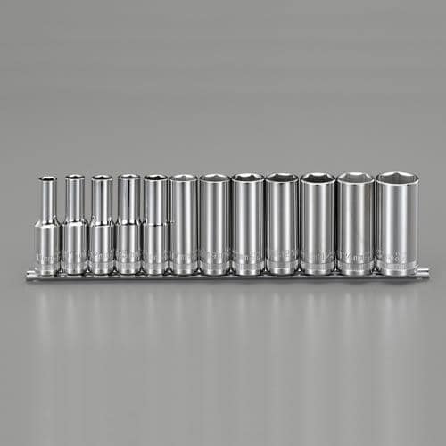 エスコ EA687CT-1 1/2DR/10-27mm ディープソケットセット 1セット (ご注文単位1セット)【直送品】