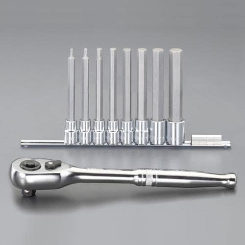 エスコ EA617GT-103B 1/2DR/4-19mm/150mm Hexビットソケットセット 1セット (ご注文単位1セット)【直送品】