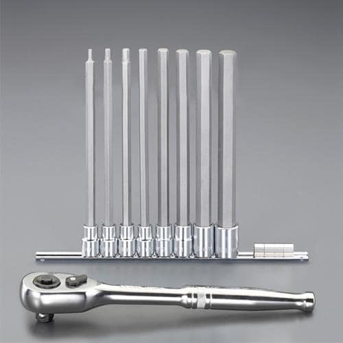 エスコ EA617GT-104B 1/2DR/4-19mm/250mm Hexビットソケット 1セット (ご注文単位1セット)【直送品】