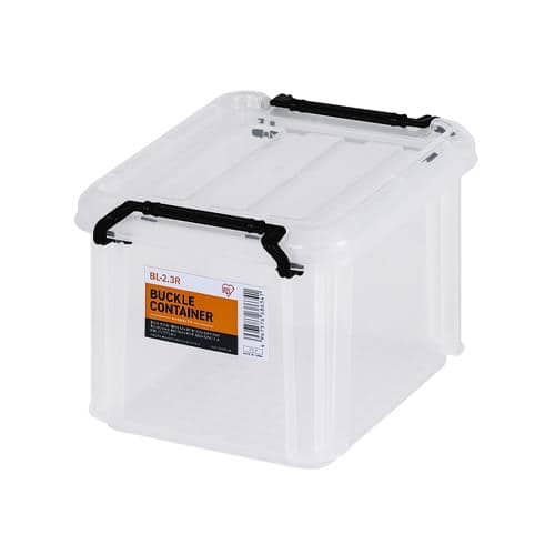 エスコ EA506AB-32A 210x165x130mm 収納ケース(バックル付/クリア) 1個 （ご注文単位1個）【直送品】