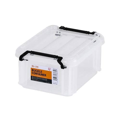 エスコ EA506AB-34A 210x165x 95mm 収納ケース(バックル付/クリア) 1個 （ご注文単位1個）【直送品】