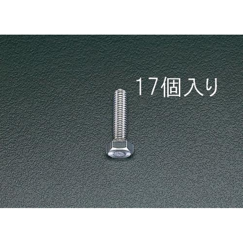 エスコ EA949HC-64 M6x25mm六角頭全ねじボルト(ステンレス製/17本) 1個（ご注文単位1個）【直送品】