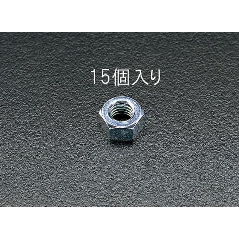 エスコ EA949GG-12 M12六角ナット(ユニクロメッキ/15個) 1個（ご注文単位1個）【直送品】