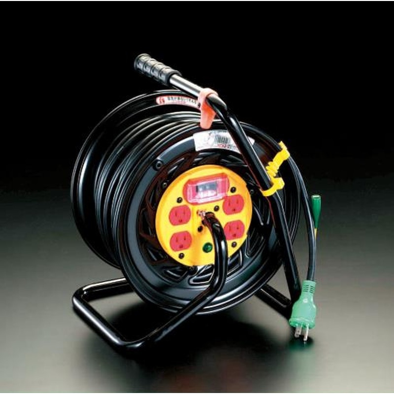 エスコ EA815DA-4 AC125V/22A/30mコンセント固定リール(過負荷遮断) 1個(ご注文単位1個)【直送品】