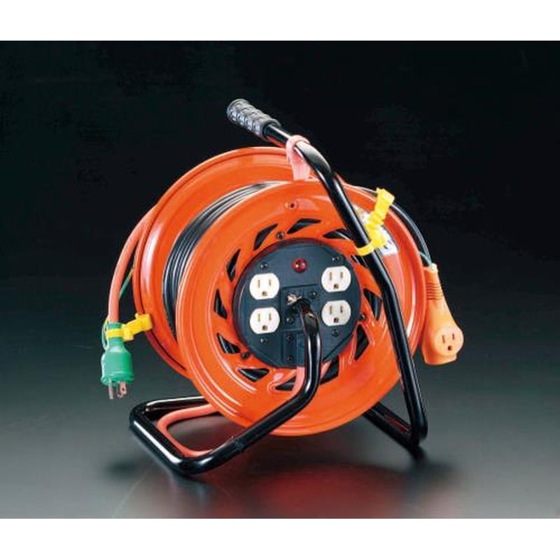 エスコ EA815DA-12 AC125V/15A/30mコンセント固定リール(元置型アース付) 1個(ご注文単位1個)【直送品】