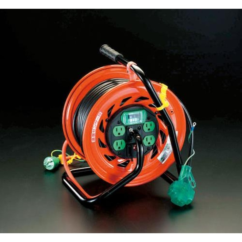 エスコ EA815DA-13 AC125V/22A/30mコンセント固定リール(元置・ブレーカー) 1個(ご注文単位1個)【直送品】