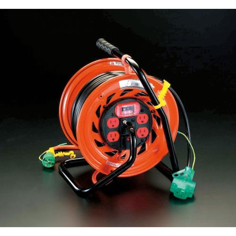 エスコ EA815DA-14 AC125V/30mコンセント固定リール(元置・過負荷遮断) 1個(ご注文単位1個)【直送品】