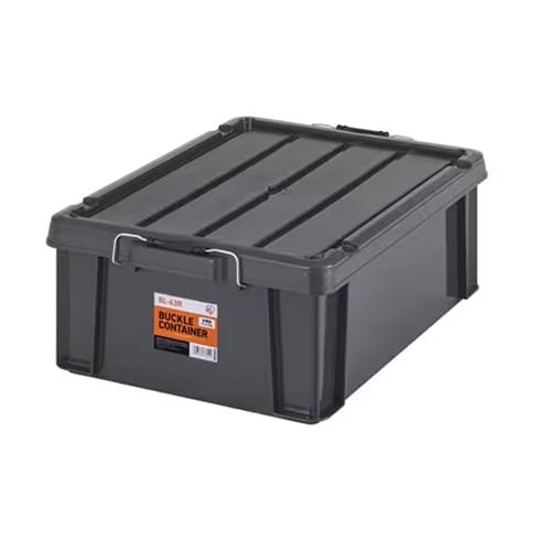 エスコ EA506AB-43BB 624x450x227mm ケース(バックル付/チャコールグレー/3個) 1箱 (ご注文単位1箱)【直送品】
