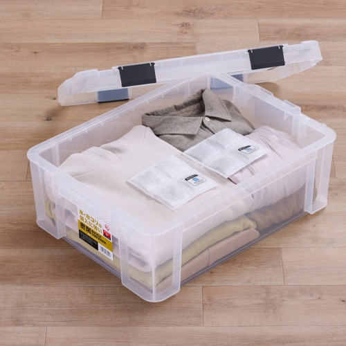 エスコ EA506LA-21CA 525x381x187mm 収納ケース(バックル付/クリア/5個) 1箱 (ご注文単位1箱)【直送品】