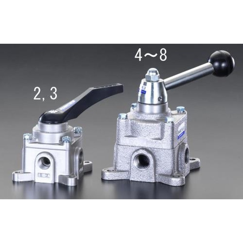 エスコ EA153EA-3 Rc3/8”四方向手動切替バルブ 1個（ご注文単位1個）【直送品】