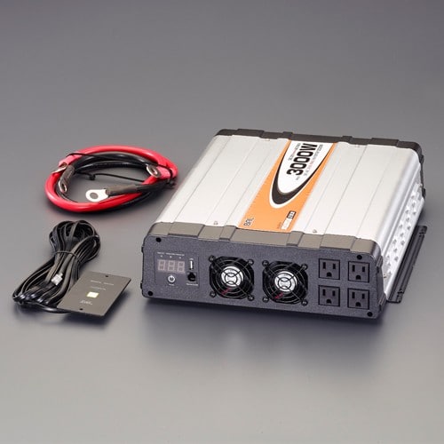 エスコ EA812JD-11C DC12V→AC100V/3000W 正弦波インバーター 1台 (ご注文単位1台)【直送品】
