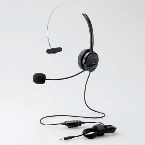 エスコ EA763BC-113A 4極ミニプラグヘッドセット(オーバーヘッドタイプ/片耳) 1個 （ご注文単位1個）【直送品】