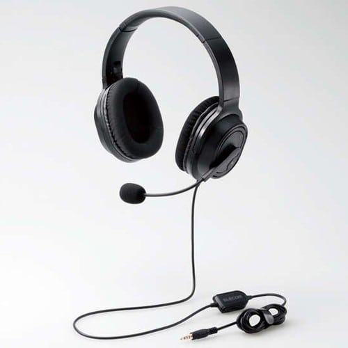 エスコ EA763BC-112A 4極ミニプラグヘッドセット(オーバーヘッドタイプ/両耳) 1個 （ご注文単位1個）【直送品】