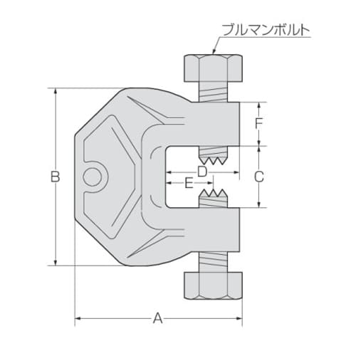 エスコ EA948T-31 13-26mm/39mm 仮設用C型クランプ(両ボルト) 1個 (ご注文単位1個)【直送品】