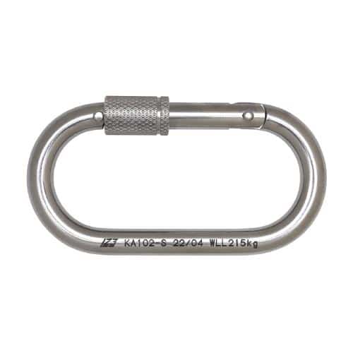 エスコ EA638JS-31 109x56x10mm 安全環付カラビナ(ステンレス) 1個 (ご注文単位1個)【直送品】