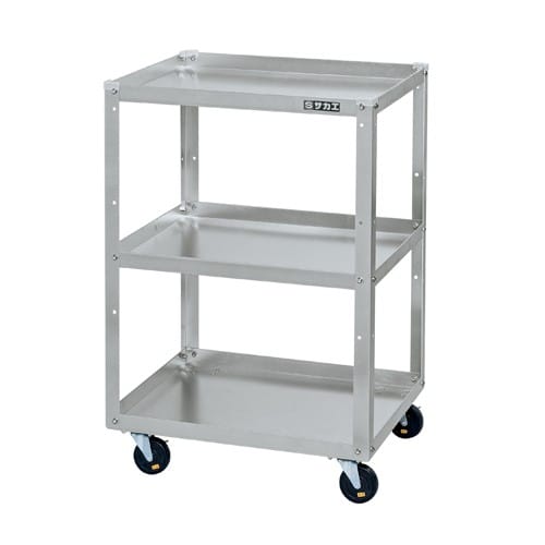 エスコ EA956SA-32 540x450x800mm アルミ製ツールワゴン(エラストマー車) 1台 （ご注文単位1台）【直送品】
