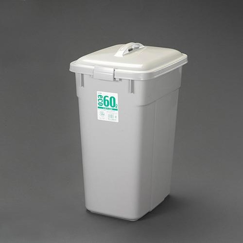 エスコ EA995CA-122 45Lダストボックス(蓋付) 1個（ご注文単位1個）【直送品】
