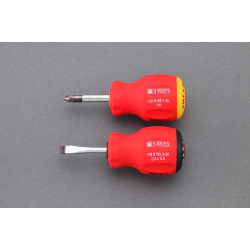 エスコ EA564DH-2 2本組［＋-]ドライバー(スタビー型) 1個（ご注文単位1個）【直送品】