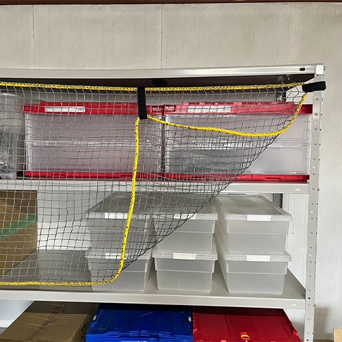 エスコ EA979CS-22BK 1020x700mm スチール棚用落下防止ネット(黒) 1セット (ご注文単位1セット)【直送品】