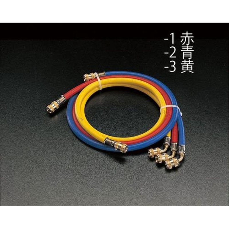 エスコ EA104TG-1 100cm/R32/R410Aチャージングホース(赤) 1個(ご注文単位1個)【直送品】