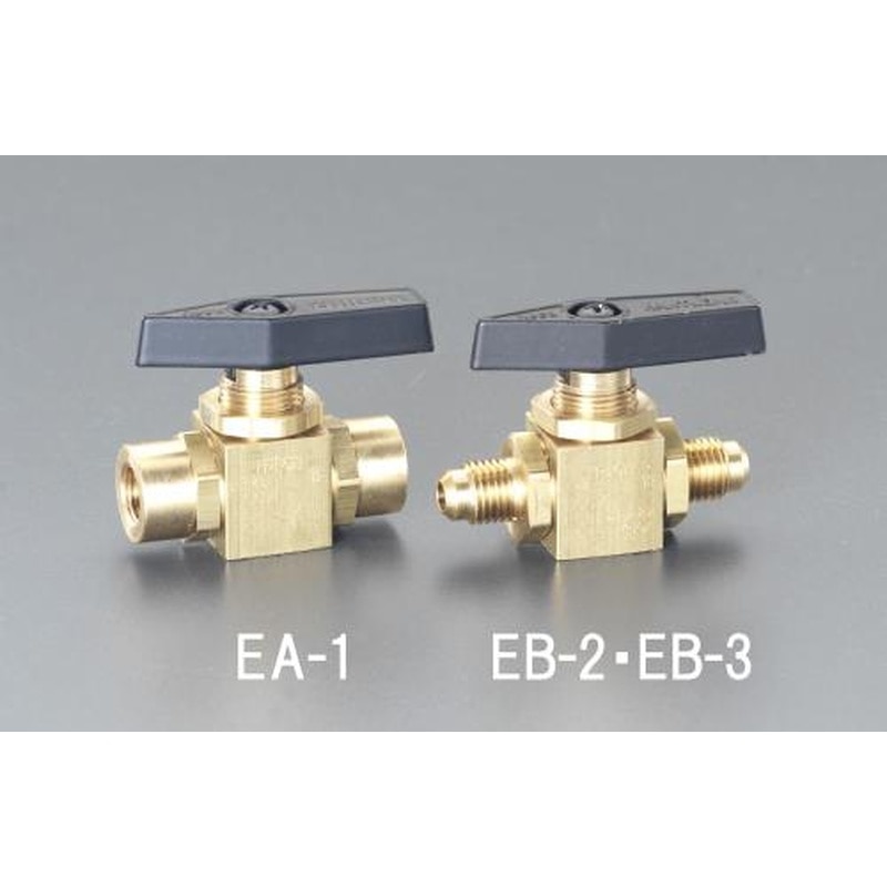 エスコ EA496EB-3 F3/8”xF3/8”パネルマウントボールバルブ 1個(ご注文単位1個)【直送品】