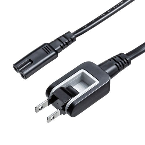 エスコ EA764CD-35 AC125V/12A 電源コード(2P/スイングプラグ/5.0m) 1本 (ご注文単位1本)【直送品】