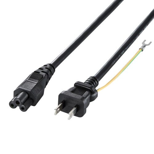 エスコ EA764CD-29 AC125V/7A  ノートPC用電源コード(3P/2.0m) 1本 （ご注文単位1本）【直送品】