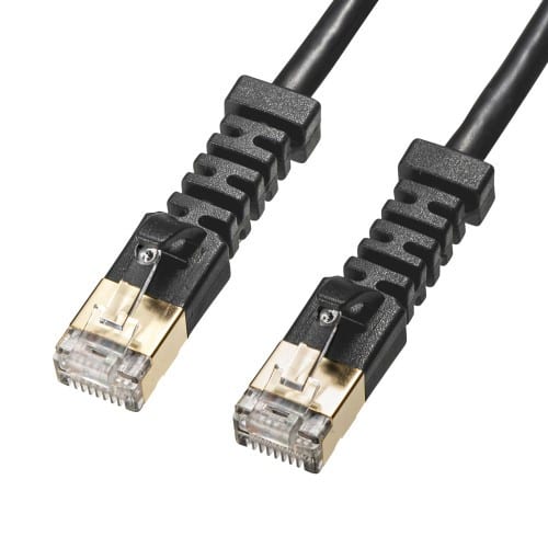 エスコ EA764BB-196 0.5m LANケーブル(CAT6A/4方向固定式) 1本 （ご注文単位1本）【直送品】