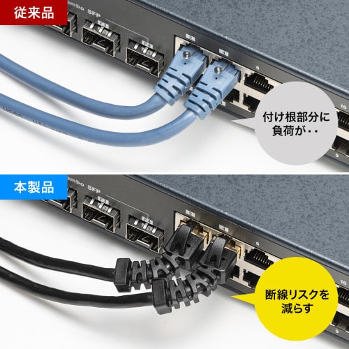 エスコ EA764BB-199 3.0m LANケーブル(CAT6A/4方向固定式) 1本 (ご注文単位1本)【直送品】