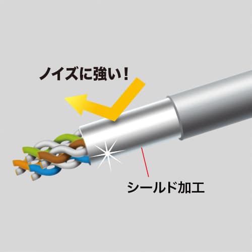 エスコ EA764BB-199 3.0m LANケーブル(CAT6A/4方向固定式) 1本 (ご注文単位1本)【直送品】