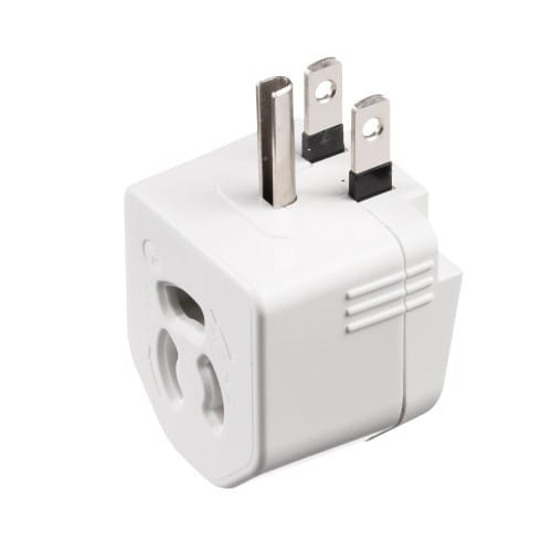 エスコ EA940BA-48 AC125V/15A プラグ変換アダプタ(温度ヒューズ内蔵 1個 （ご注文単位1個）【直送品】