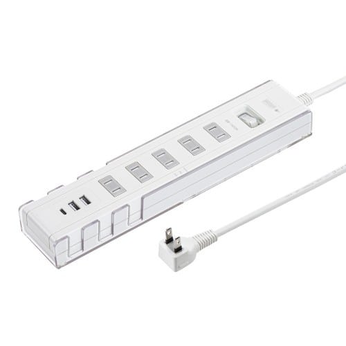 エスコ EA815GM-246 AC100V/14A/3m タップ(USB充電ポート5個付/シロ 1本 (ご注文単位1本)【直送品】