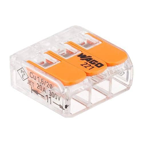 エスコ EA538WA-12 差込形電線コネクター(3極/8個) 1束 (ご注文単位1束)【直送品】