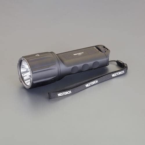 エスコ EA758RN-91 [充電式] フラッシュライト/LED(黒) 1個 （ご注文単位1個）【直送品】