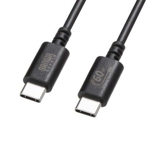エスコ EA764AC-57A 2.0m USBケーブル(C-C/2.0/PD対応) 1本 （ご注文単位1本）【直送品】