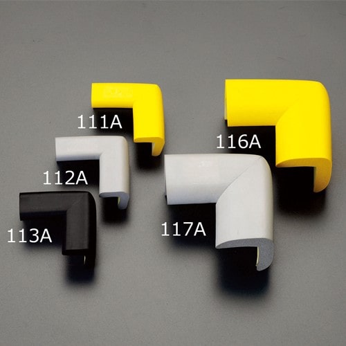 エスコ EA983FJ-113A 70x70 x 30mm コーナーガード(黒/4個) 1個 （ご注文単位1個）【直送品】
