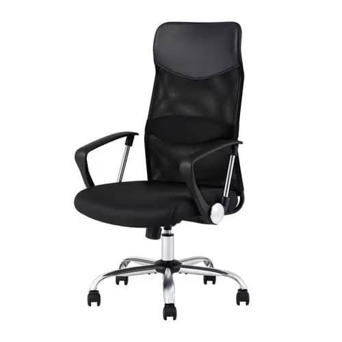 エスコ EA956XA-301A ビジネスチェアー(ブラック) 1台 (ご注文単位1台)【直送品】