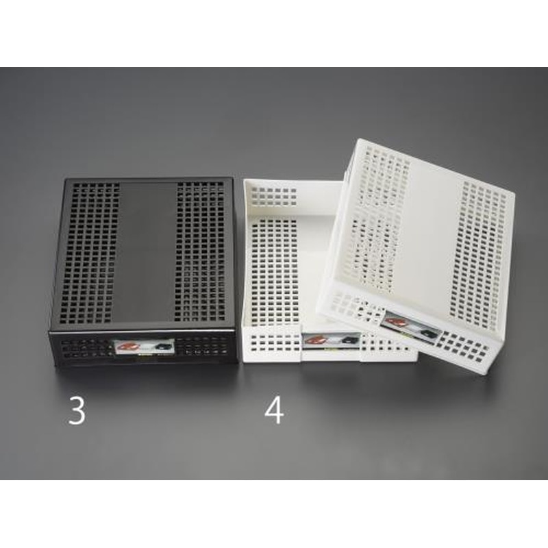 エスコ EA954TG-4 255x340x68mmシストレー・蓋付(白) 1個（ご注文単位1個）【直送品】